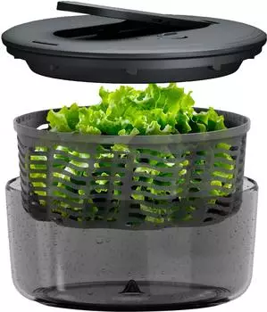 Zyliss Swift Dry Salatschleuder in schwarz, 27 cm