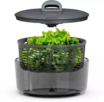 Zyliss Salatschleuder EASY SPIN L mit Seilzug-Mechanismus 27 cm schwarz