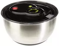 Emsa Salatschleuder Turboline 513441, Edelstahl, 4,5 Liter, mit Seilzug und