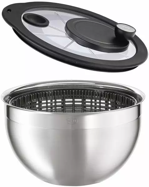Rösle Salatschleuder mit Glasdeckel 24 cm