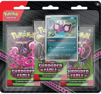 Pok&eacute;mon Karmesin & Purpur Nebel der Sagen 3er-Boosterpack-Blister Pecharunt (EN)