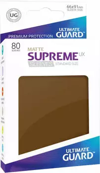 Ultimate Guard Supreme UX Sleeves Standard Size Matte Braun (80)