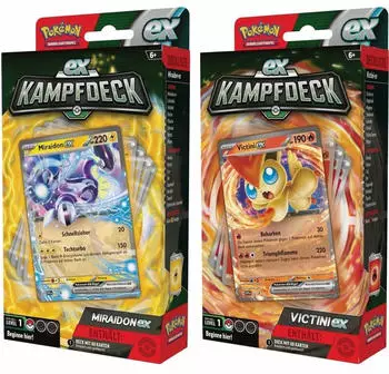 Pok&eacute;mon EX-Kampfdeck Juli 2024 Miraidon/Victini sortiert