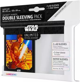 Gamegenic Star Wars: Unlimited Double Sleeving Pack Luke Skywalker 2x 60 Sleeves