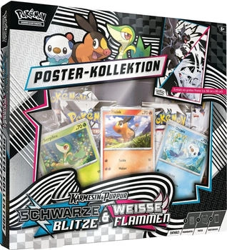 Pok&eacute;mon Poster-Kollektion Karmesin & Purpur schwarze Blitze und wei&szlig;e Flammen (DE)