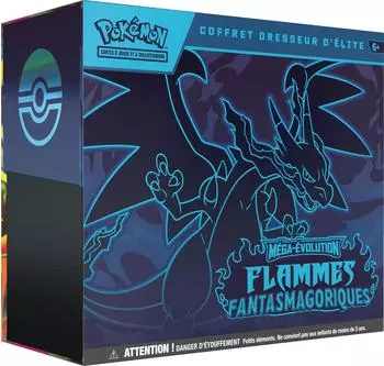 Asmodée Pokémon Coffret Dresseur d'élite Méga-Évolution Flammes fantasmagoriques ME02 (french)