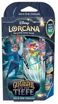 Ravensburger 11098773 Disney Lorcana TCG: Starter Deck Gefl&uuml;ster aus der Tiefe Einzelspieler Deck Bernstein und Smaragd (Deutsch)