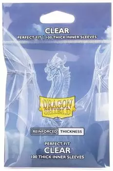Dragon Shield Perfect Fit Inner Sleeves Standard Size Thick Clear