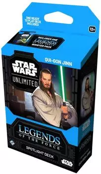 Fantasy Flight Games SWU Legends of the Force Spotlight Deck Qui-Gon Jinn Englisch