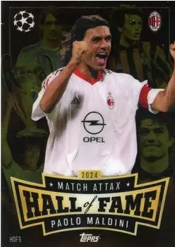 Topps Paolo Maldini Hall of Fame Chrome Sammelkarte 2024/2025 (HOF 5)