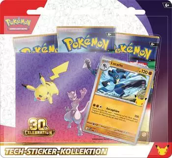 Pok&eacute;mon 30 Jahre Tech-Sticker-Kollektion Lucario (DE)