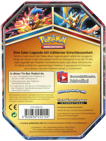Pokémon Tin 85 Zacian-V (45215)