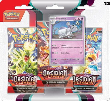 Pok&eacute;mon Karmesin & Purpur - Obsidian Flammen Friedwuff 3-Pack Blister (DE)