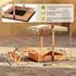 AIYAPLAY Sandkasten mit Dach 184 x 110 x 120 cm Sandkiste mit klappbarem Picknicktisch