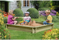 Gartenpirat Sandkasten 150x150 cm aus Holz impr&auml;gniert