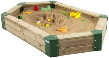 H&ouml;rby Bruk Sandkasten 6-eckig 210x110x25cm ohne Abdeckung