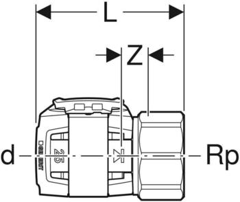 Geberit FlowFit Übergang mit Innengewinde (620415001)