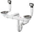 Hansgrohe Manuelle Ab- und Überlaufgarnitur 370 x 370 D15-10 edelstahl optic (43922800)