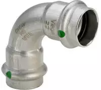 Viega Bogen 90 Grad mit SC Sanpress Inox 2316 in 54mm Edelstahl