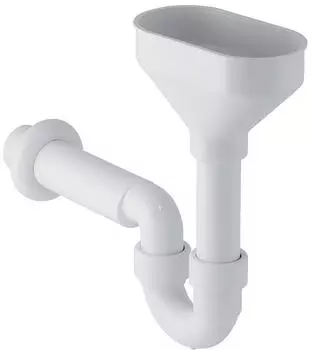 Geberit Rohrbogengeruchsverschluss f&uuml;r Ger&auml;te mit Trichter oval &Oslash; 50mm wei&szlig;-alpin (152393111)