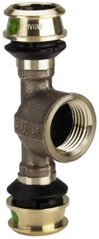 Viega Raxofix T-St&uuml;ck 25mm x Rp 1/2" x 25mm mit SC-Contur Siliziumbronze (647148)