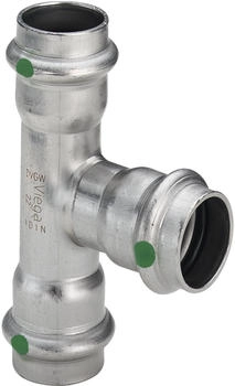 Viega T-St&uuml;ck Sanpress Inox 2318 15 x 15 x 15 mm Stahl nichtrostend SC-Contur (435851)