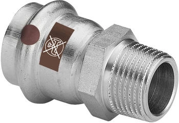 Viega Temponox &Uuml;bergangsst&uuml;ck 28 mm x R 3/4" Stahl nichtrostend R-Gewinde SC-Contur (811570)