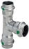 Viega Sanpress Inox T-Stück 22x18x22mm Stahl nichtrostend SC-Contur (435943)