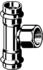 Viega Sanpress T-Stück Inox 2317.2 22 mm x Rp 1/2