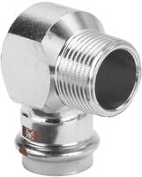 Viega - Temponox Winkel 811037 18 Mm X R 1/2, 90grad, Stahl, Nicht Rostend,