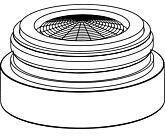 Ideal Standard Aerator Anti-Vandal Laminarstrahl M24x1-A chrom (B960568AA)