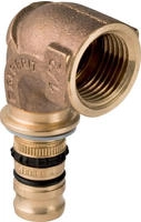 "Geberit Mepla &Uuml;bergangsbogen 90 Grad mit Innengewinde, D 20mm, Rp 1/2", Rotguss