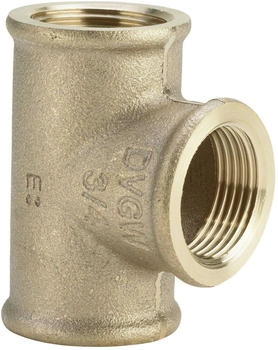 Viega T-Stück 264468 Rp 3/4 x Rp 1/2 x Rp 3/4 Rotguss