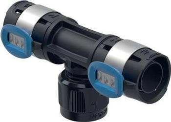 Geberit FlowFit &Uuml;bergangs-T-St&uuml;ck DN 12/15/12 &Oslash; 16/16 mm 11,5 cm Durchgang (620380001)