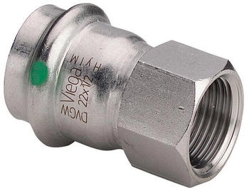 Viega Sanpress Inox &Uuml;bergangsst&uuml;ck 54mm x Rp 2" Stahl nichtrostend Mehrkant SC-Contur (436681)