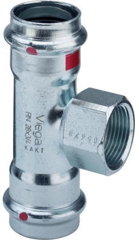 Viega Prestabo T-St&uuml;ck 1117.2 15 mm x Rp 1/2" x 15 mm Stahl unlegiert SC Mehrkant (558888)