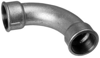 HS Fittings Hermann Schmidt Bogen 2 DN 25 1" 90 Grad IG/IG lang verzinkt - 13002025
