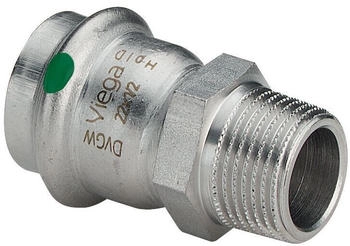 Viega Sanpress Inox &Uuml;bergangsst&uuml;ck 22mm x R 1" Stahl nichtrostend Mehrkant SC-Contur (436506)