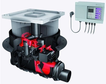 Kessel Pumpfix F Rückstaupumpenanlage DN100 L/H 642/394 mm Abdeckung/Ablauf befliesbar Kunststoff (24100X)