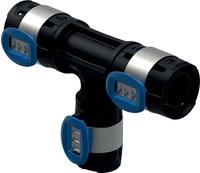 Geberit Flowfit T-st&uuml;ck Reduziert, D 25mm, D1 16mm, D2 25mm, Ppsu