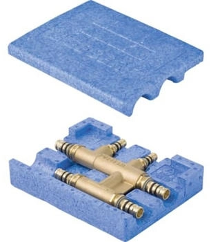 Geberit Mepla Kreuzungs-T-St&uuml;ck &Oslash; 20x16x16mm mit D&auml;mmbox (612.316.00.5)