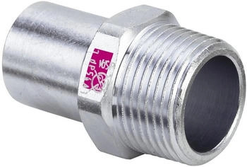 Viega Prestabo Einsteckst&uuml;ck 642044 15 mm x R 1/2 Stahl unlegiert SC-Contur Einsteckende