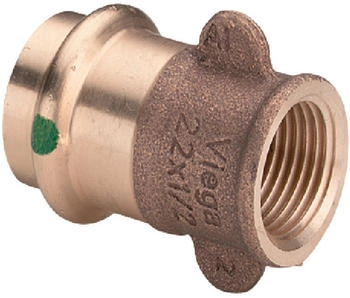 Viega Sanpress &Uuml;bergangsst&uuml;ck 15 mm x Rp 1/2 Rotguss oder Siliziumbronze SC-Contur (287016)
