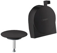 hansgrohe Fertigmontageset Exafill S Wanneneinlauf, Ab-/&Uuml;berlaufgarnitur, matt-sw