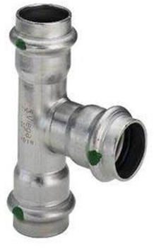 Viega Sanpress Inox T-Stück 35x35x35mm Stahl nichtrostend SC-Contur (435899)