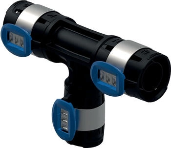 Geberit FlowFit T-St&uuml;ck DN 25/15/20 &Oslash; 32/20/825 mm 12,2 cm reduziert (620.123.00.1)