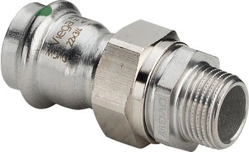 Viega Sanpress Inox Verschraubung 438272 18mmxR 1/2 Stahl nichtrostend flachdichtend SC-Contur