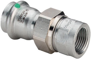 Viega Sanpress Inox Verschraubung 22mm x Rp 3/4 Stahl nichtrostend flachdichtend SC-Contur (437503)