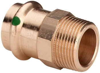 Viega Sanpress &Uuml;bergangsst&uuml;ck 28 mm x R 3/4 Rotguss oder Siliziumbronze SC-Contur Mehrkant (297954)