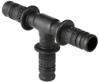Geberit T-St&uuml;ck Mepla, 40mm, PVDF, Schwarz, 625310005
